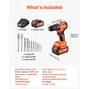 VEVOR Hammer Drill 20V 1/2 in 30000 IPM Brushless Cordless Impact Drill Kit, for Drilling Wood Metal Screw Driving, 4000 mAh Lithium-Ion Battery Pack and Charger, with All-Metal Chuck, Compact Design