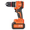 VEVOR Hammer Drill 20V 1/2 in 30000 IPM Brushless Cordless Impact Drill Kit, for Drilling Wood Metal Screw Driving, 4000 mAh Lithium-Ion Battery Pack and Charger, with All-Metal Chuck, Compact Design