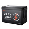 VEVOR 24V 100Ah LiFePO4 Lithium Battery 4000+ Cycles Built-in 100A BMS, Lithium Battery with Low Temperature Protection, Supports 8P2S Connection, 2560Wh Energy, for RV, Trolling Motor, Marine, Solar