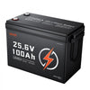 VEVOR 24V 100Ah LiFePO4 Lithium Battery 4000+ Cycles Built-in 100A BMS, Lithium Battery with Low Temperature Protection, Supports 8P2S Connection, 2560Wh Energy, for RV, Trolling Motor, Marine, Solar