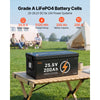 VEVOR 24V 200Ah LiFePO4 Lithium Battery 4000+ Cycles Built-in 200A BMS, Lithium Battery with Low Temperature Protection, Supports 8P2S Connection, 5120Wh Energy, for RV, Trolling Motor, Marine, Solar