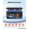 VEVOR 24V 200Ah LiFePO4 Lithium Battery 4000+ Cycles Built-in 200A BMS, Lithium Battery with Low Temperature Protection, Supports 8P2S Connection, 5120Wh Energy, for RV, Trolling Motor, Marine, Solar
