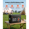 VEVOR 24V 100Ah LiFePO4 Lithium Battery 4000+ Cycles 100A BMS with Bluetooth, 2560Wh Lithium Battery with Low Temperature Protection, Supports 8P2S Connection, for RV, Trolling Motor, Marine, Solar