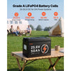VEVOR 24V 50Ah LiFePO4 Lithium Battery 4000+ Cycles 50A BMS with Bluetooth, 1280Wh Lithium Battery with Low Temperature Protection, Supports 8P2S Connection, for RV, Trolling Motor, Marine, Solar