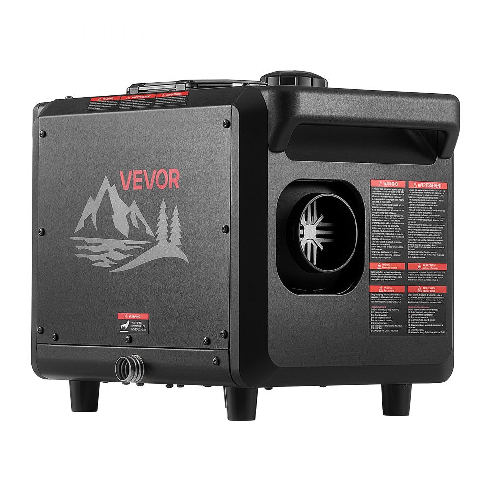 VEVOR Diesel Heater DC 12-24V 1.98 Gal / 7.5 L Fuel Tank Aluminum Element, For Outdoor Camping, Fast Heating at Max 18045 ft, with Bluetooth App Control, Remote Control, and LCD Panel, CO Alarm