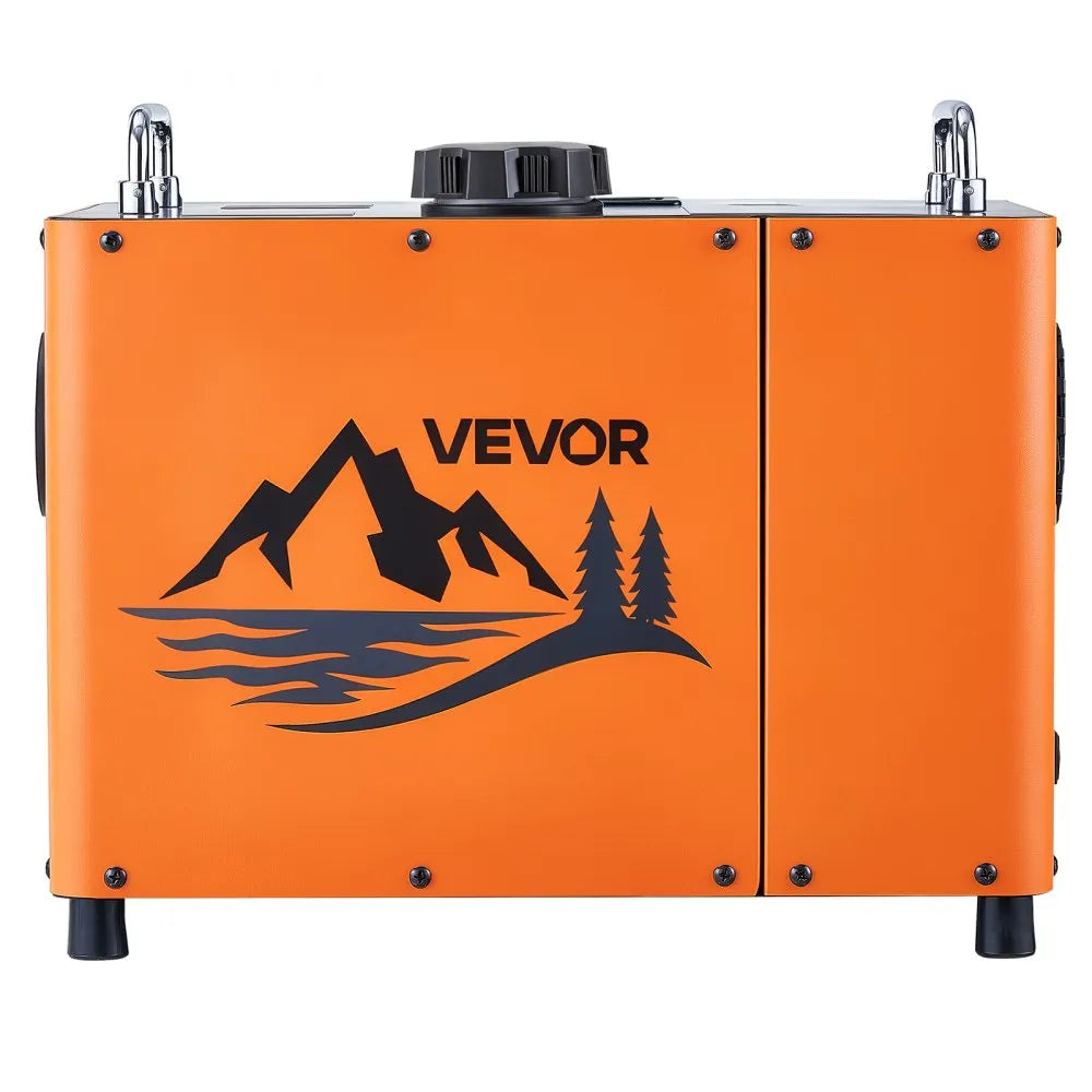 VEVOR Diesel Heater DC 12-24V 2.38 Gal / 9 L Fuel Tank Diesel Air Heater, For Outdoor Camping, Aluminum Element Fast Heating, with Bluetooth App Control, Remote Control, and LCD Panel, CO Alarm
