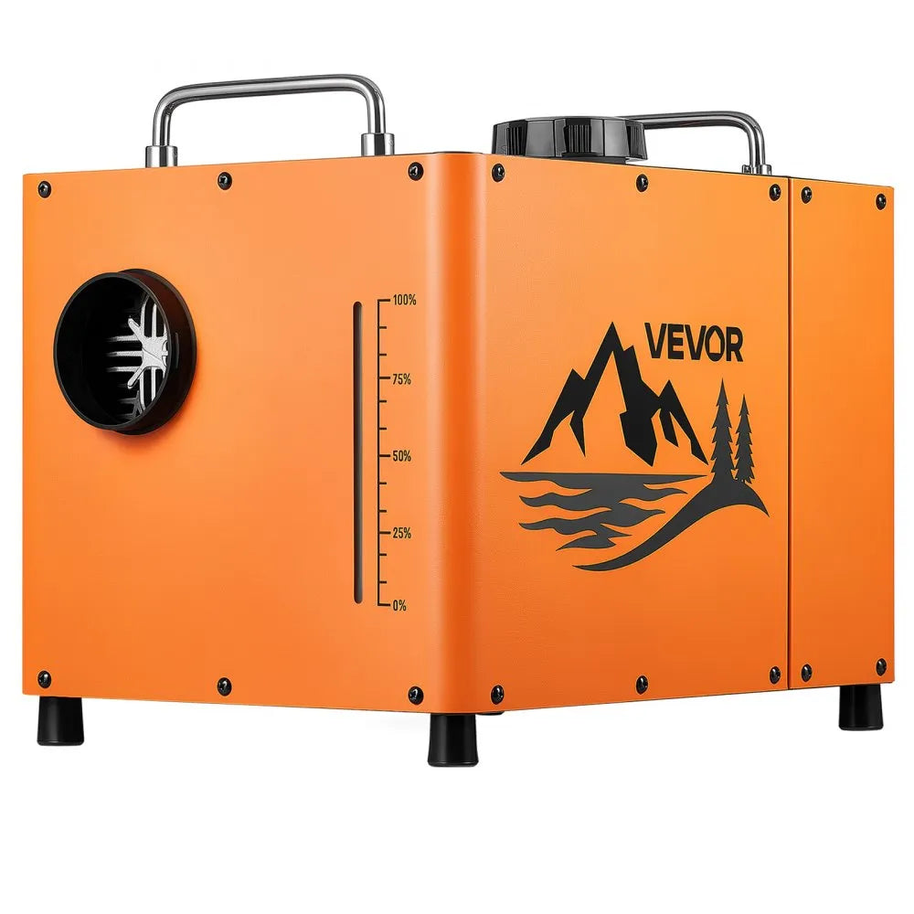 VEVOR Diesel Heater DC 12-24V 2.38 Gal / 9 L Fuel Tank Diesel Air Heater, For Outdoor Camping, Aluminum Element Fast Heating, with Bluetooth App Control, Remote Control, and LCD Panel, CO Alarm