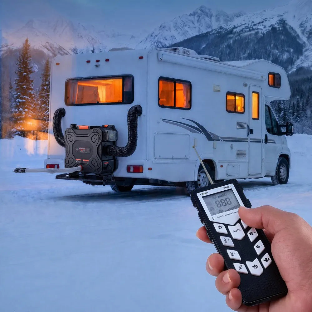 VEVOR Diesel Heater Dual-Motor 1.6 Gal / 6 L Fuel Tank Diesel Air Heater, For Various Vehicles and Camping Tents, Fast Heating, with Remote Control and LCD Panel, Max 16404 ft, Low Noise Operation