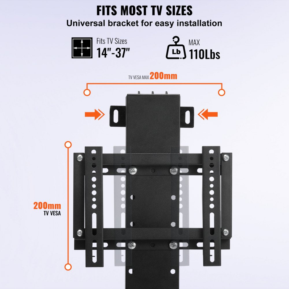 VEVOR Automated TV Elevator, 20" Stroke for 28-32" TVs. Remote-Controlled, Adjustable Height 30-50", Supports up to 132 lbs