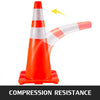 VEVOR 6Pack Traffic Cones, 28\"Safety Cones, PVC Orange Traffic Safety Cone with Reflective Collar, for Road Parking Training Cones