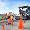 VEVOR Safety Cones, 4 Pack 28 inch Collapsible Traffic Cones, Construction Cones with Reflective Collars, Wide Base and A Storage Bag, for Traffic Control, Driving Training, Parking Lots