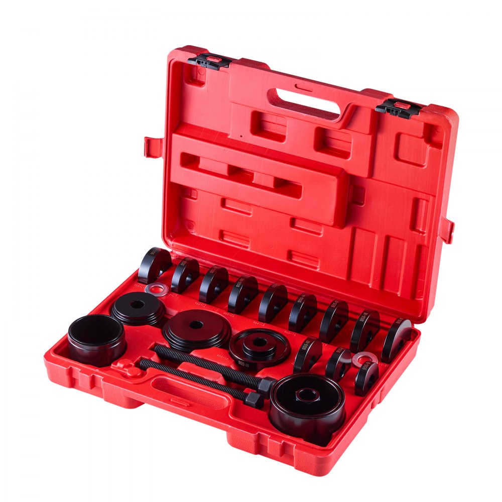 VEVOR Bearing Press Kit, 10+24 Pcs, 2 in 1 Ball Joint Press & Wheel Bearing Puller Kit, Race and Seal Driver Set with 13 Bushings, C-Frame and Sleeves, Heavy Duty Removal Installation Set with Case