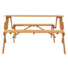 VEVOR 2-in-1 Transforming Interchangeable Picnic Table, Outdoor Wooden Table and Bench Set, Portable Foldable Bench with Umbrella Hole, Patio Dining Furniture for Garden, Backyard, Porch (Brown)