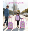 VEVOR Kids Luggage Set, 2 Piece, 18 Inch Hardside Rolling Wheels Suitcase with Hard-Shell Backpack, Unicorn Kids Carry on Luggage Set, Holiday Birthday Gift for Girls & Boys, Airline Approved