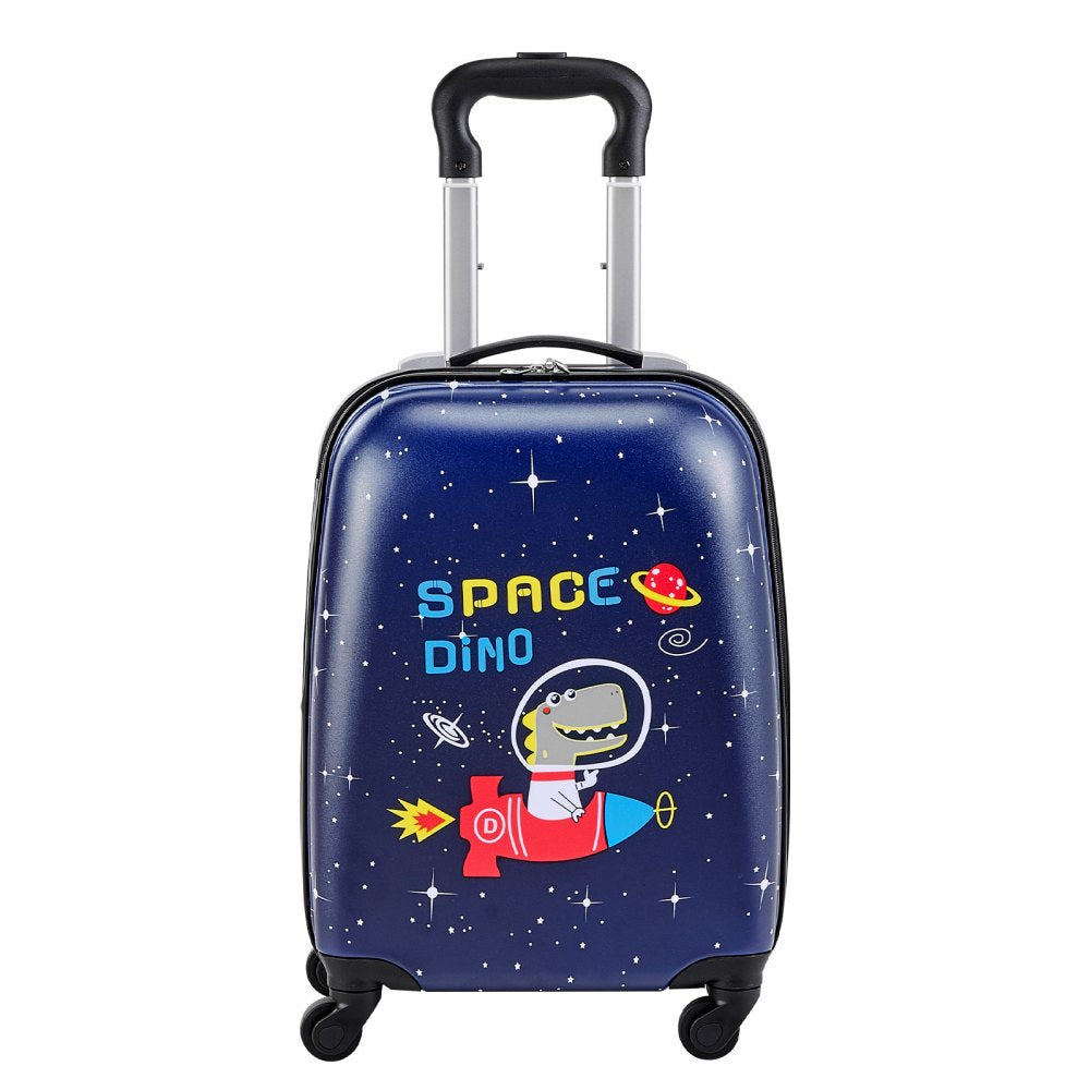 VEVOR Kids Luggage Set, 2 Piece, 18 Inch Hardside Rolling Wheels Suitcase with Hard-Shell Backpack, Dinosaur Kids Carry on Luggage Set, Holiday Birthday Gift for Girls & Boys, Airline Approved