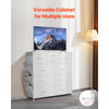 VEVOR 10 Drawer Dresser, Fabric Drawer Dresser with Fabric Bins, Closet Storage Drawers with Easy Pull Handle and Sturdy Steel Frame, Fabric Storage Tower for Bedroom, Hallway, Closet, Nursery, White