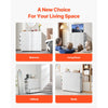 VEVOR 10 Drawer Dresser, Fabric Drawer Dresser with Fabric Bins, Closet Storage Drawers with Easy Pull Handle and Sturdy Steel Frame, Fabric Storage Tower for Bedroom, Hallway, Closet, Nursery, White