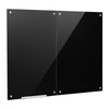 VEVOR Glass Dry Erase Board 2 Pack 35.4 x 23.6 in Black Magnetic Whiteboard, Wall-Mounted, Frameless, Thick Tempered Glass, with Markers, Magnets and Eraser, for Office, School Classroom, Home Study