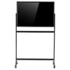 VEVOR Glass Dry Erase Board 35 x 23 in Magnetic Whiteboard with Base Black, Frameless, Mobile with Stand and Wheels, Includes Markers, Magnets and Eraser, for Office, School Classroom, and Home