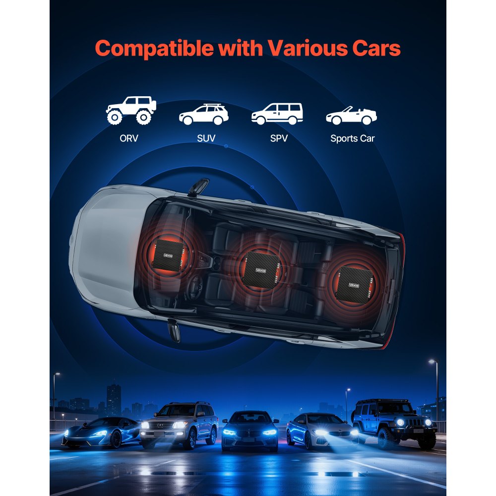 VEVOR 2 Channel Car Audio Amplifier 2 Ohm Stable Bridgeable Class A/B Full Range Stereo Amp Max Power 2 x 300W @ 4 Ohm / 2 x 600W @ 2 Ohm for Car SUV Truck Off-Road