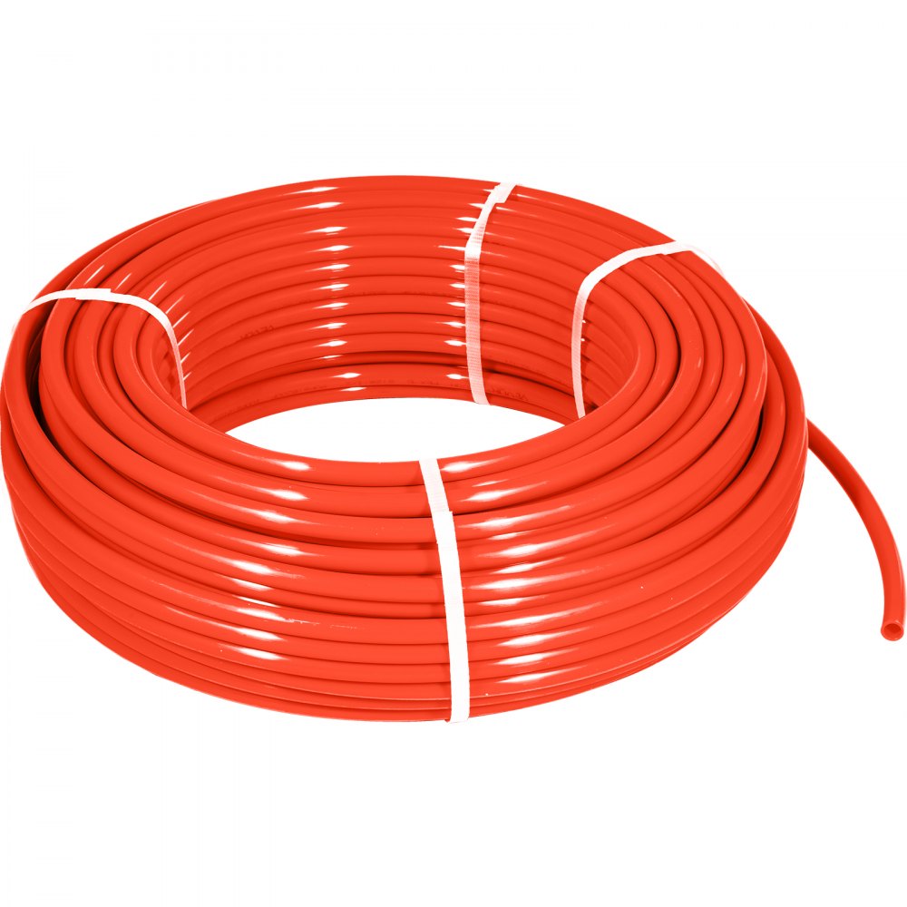 VEVOR Oxygen Barrier 1/2 Inch 300 Feet Tube Coil EVOH PEX-B Pipe, for Residential Commercial Radiant Floor Heating, Red
