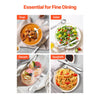 VEVOR 30-Piece Silverware Set, Food-Grade Stainless Steel Flatware Utensils, Mirror Finished Cutlery Set, Dishwasher Safe Eating Tableware for Kitchen Home, Service for 6, Include Knife Fork Spoon