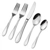 VEVOR 30-Piece Silverware Set, Food-Grade Stainless Steel Flatware Utensils, Mirror Finished Cutlery Set, Dishwasher Safe Eating Tableware for Kitchen Home, Service for 6, Include Knife Fork Spoon