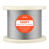 VEVOR 1/8 Inch Wire Rope, 500 ft Length, 316 Stainless Steel Wire Cable with Cutter, 1760 lbs Breaking Strength, 1 x 19 Strands Construction, Steel Cable for Deck Railing System, Garden Trellis