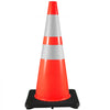 VEVOR 6Pack 36\" Traffic Cones, Safety Road Parking Cone with Black Weighted Base, PVC Orange Traffic Safety Cones, Hazard Cones Reflective Collars for Construction Traffic Parking