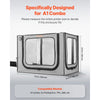 VEVOR 3D Printer Enclosure with Ventilation, Dustproof Waterproof Large Size 600D Oxford Cloth 3D Printer Tent, Constant Temperature Protective Case with LED, Designed for Bambu Lab A1 Combo, Grey
