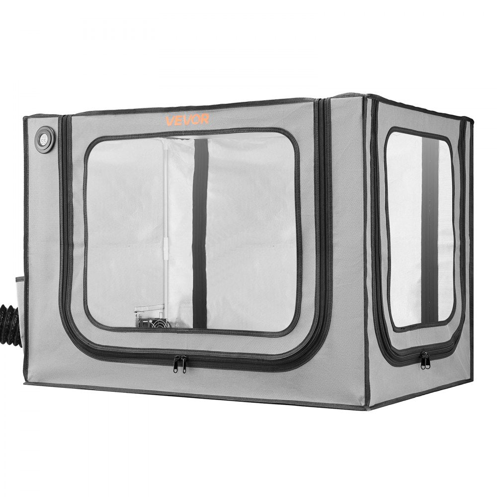 VEVOR 3D Printer Enclosure with Ventilation, Dustproof Waterproof Large Size 600D Oxford Cloth 3D Printer Tent, Constant Temperature Protective Case with LED, Designed for Bambu Lab A1 Combo, Grey