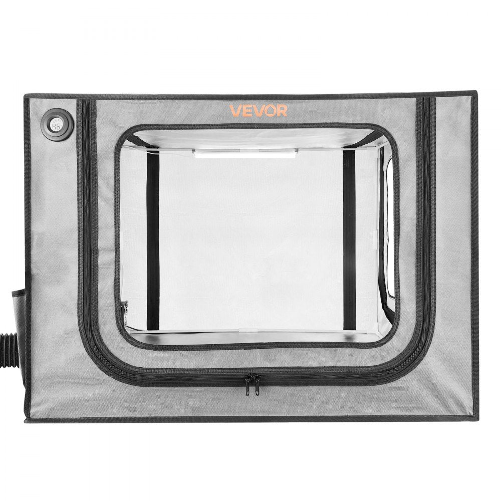 VEVOR 3D Printer Enclosure with Ventilation, Dustproof Waterproof Large Size 600D Oxford Cloth 3D Printer Tent, Constant Temperature Protective Case with LED, Designed for Bambu Lab A1 Combo, Grey