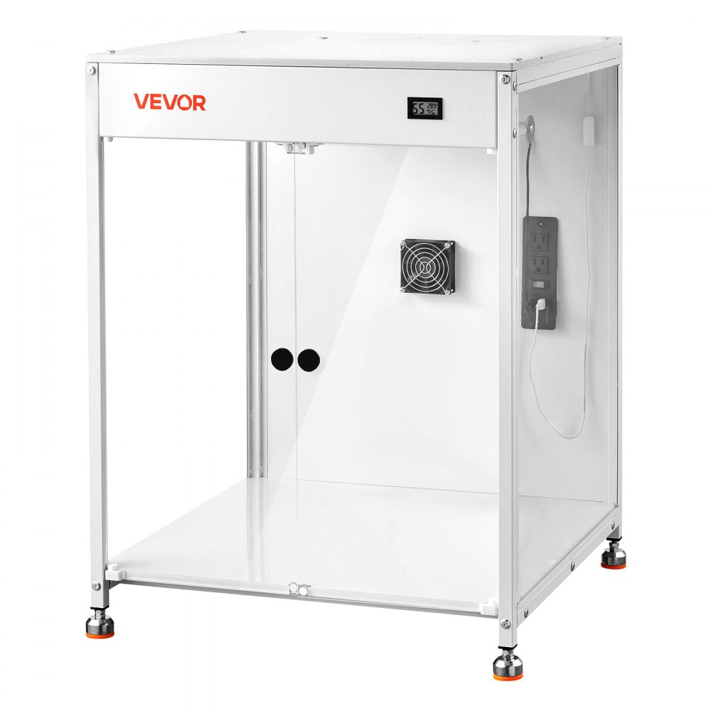 VEVOR 3D Printer Enclosure with Ventilation, Dustproof Waterproof Transparent Acrylic 3D Printer Tent, Constant Temperature Protective Case with LED, Compatible with Bambu Lab, Ender, Neptune, Kobra