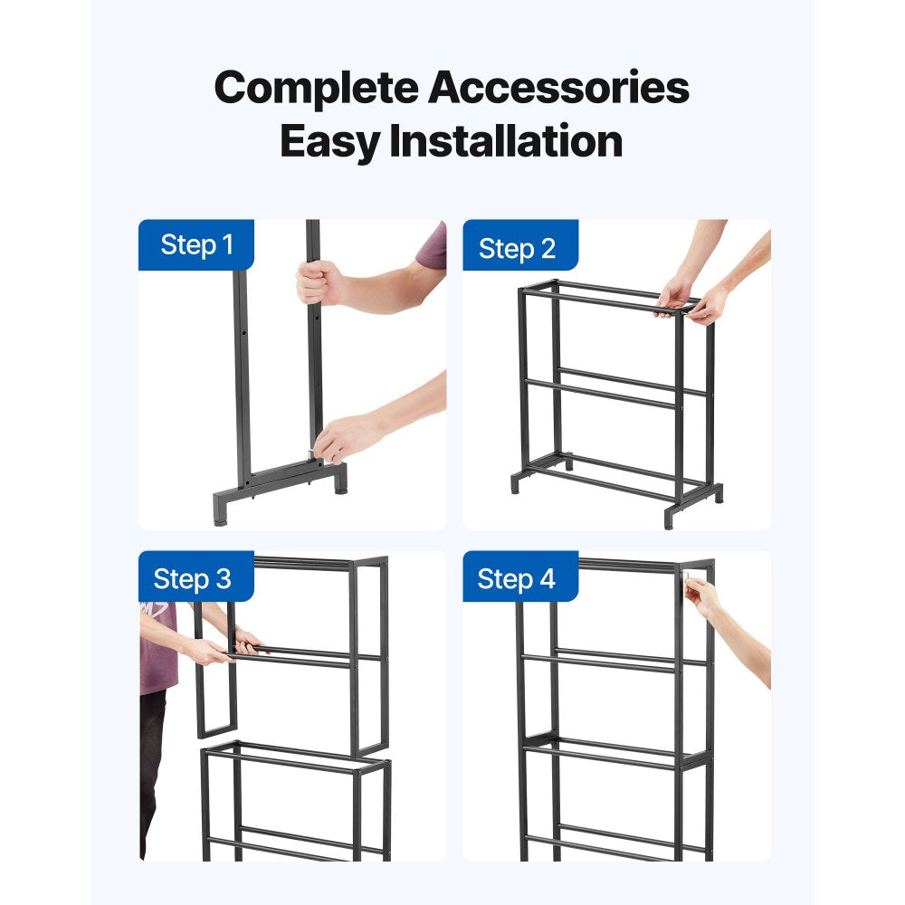 VEVOR 3D Printer Filament Storage Rack, 5 Tier Heavy Duty Storage Shelves for 3D Printing Filaments, Filament Spool Holders Racks for 3D Printing Studio, Home Studio, Office, Workshop (Shelf Only)