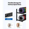 VEVOR Wall Mount Printer Filament Storage Rack, 2-Tier Wall Bracket Storage Shelf, Rolling Filament Spool Holders Racks with Wheels, Filaments Organzied for 3D Printing Studio, Workshop (Shelf Only)