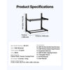VEVOR Wall Mount Printer Filament Storage Rack, 2-Tier Wall Bracket Storage Shelf, Rolling Filament Spool Holders Racks with Wheels, Filaments Organzied for 3D Printing Studio, Workshop (Shelf Only)