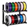 VEVOR Wall Mount Printer Filament Storage Rack, 2-Tier Wall Bracket Storage Shelf, Rolling Filament Spool Holders Racks with Wheels, Filaments Organzied for 3D Printing Studio, Workshop (Shelf Only)