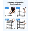 VEVOR 3D Printer Filament Storage Rack, 3 Tier Heavy Duty Storage Shelf, Rolling Filament Spool Holders Racks with Wheels, Filaments Organzied for 3D Printing Station, Office, Workshop (Shelf Only)