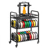 VEVOR 3D Printer Filament Storage Rack, 3 Tier Heavy Duty Storage Shelf, Rolling Filament Spool Holders Racks with Wheels, Filaments Organzied for 3D Printing Station, Office, Workshop (Shelf Only)