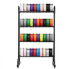 VEVOR 3D Printer Filament Storage Rack, 4 Tier Heavy Duty Storage Shelf, Rolling Filament Spool Holders Racks with Wheels, Filaments Organzied for 3D Printing Station, Office, Workshop (Shelf Only)