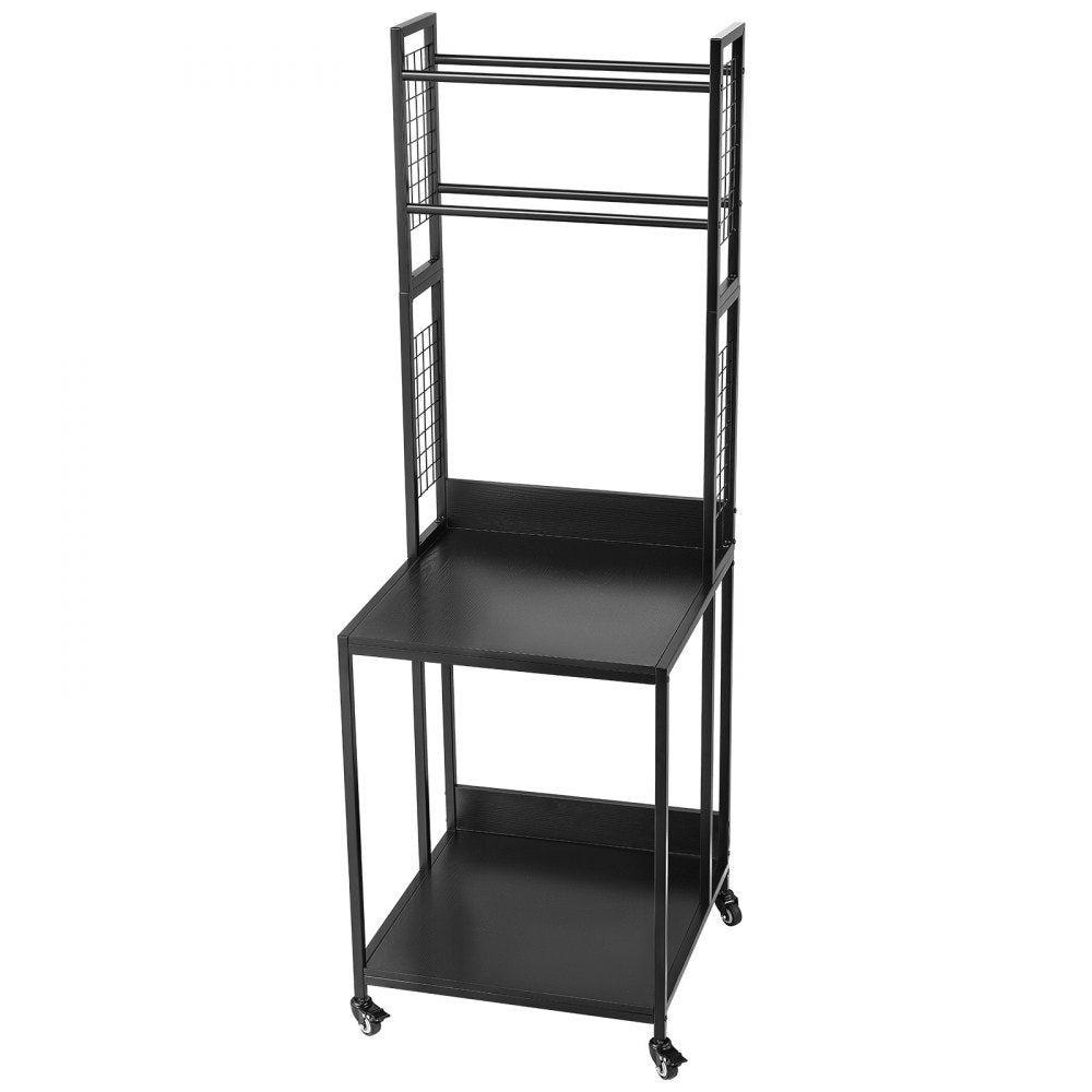 VEVOR 3D Printer Filament Storage Rack, 4-Tier 3D Printer Stand with Filament Storage, Spools Holder Racks Cart with Wheels, Filaments Organzied for 3D Printing Station, Office, Workshop (Shelf Only)