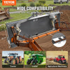 VEVOR universal 3-point skid steer plate in use with tractor/loader - wide compatibility graphic