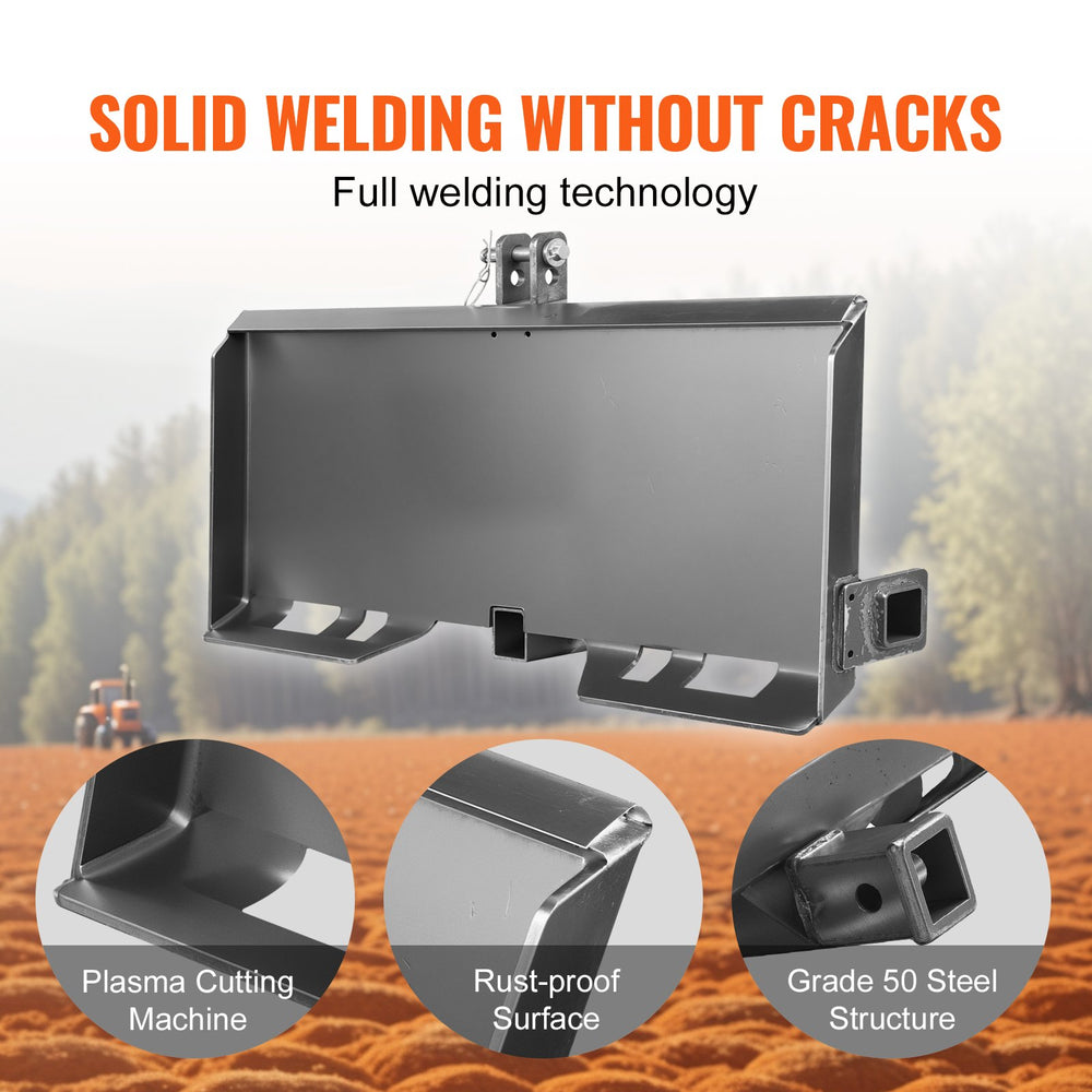 VEVOR skid steer plate solid welding without cracks graphic