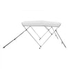VEVOR 3 Bow Boat Bimini Tops, 600D Polyester Canopy with Aluminum Alloy Frame, Waterproof & Sun Shade Boat Awning Canopy with Storage Bag, 2 Support Poles, 4 Straps, 6'Lx(61"-66")Wx46"H, Light Grey