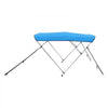 VEVOR 3 Bow Boat Bimini Top, 600D Polyester Canopy with Aluminum Alloy Frame, Waterproof & Sun Shade Boat Awning Canopy with Storage Bag, 2 Support Poles, 4 Straps, 72"Lx(73"-78")Wx46"H, Pacific Blue