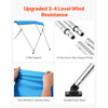 VEVOR 3 Bow Boat Bimini Tops, 600D Polyester Canopy with Aluminum Alloy Frame, Waterproof & Sun Shade Boat Awning Canopy with Storage Bag, 2 Support Poles, 4 Straps, 72"Lx(79"-84")Wx46"H, Pacific Blue