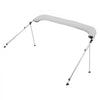 VEVOR 3 Bow Boat Bimini Tops, 600D Polyester Canopy with Aluminum Alloy Frame, Waterproof & Sun Shade Boat Awning Canopy with Storage Bag, 2 Support Poles, 4 Straps, 72"Lx(79"-84")Wx46"H, Light Grey