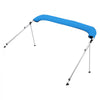 VEVOR 3 Bow Boat Bimini Tops, 600D Polyester Canopy with Aluminum Alloy Frame, Waterproof & Sun Shade Boat Awning Canopy with Storage Bag, 2 Support Poles, 4 Straps, 72"Lx(85"-90")Wx46"H, Pacific Blue