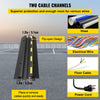 VEVOR 3 Pcs 2-Cable Rubber Electrical Wire Cover Cord Protector Ramp 11000 lbs