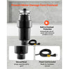 VEVOR Food Waste Garbage Disposal, 1HP 3700RPM DC Motor, Continuous Feed Kitchen Sink Garbage Disposer, 3-Bolt Mount Food Waste Grinding System with Splash Guard & Power Cord for Kitchens